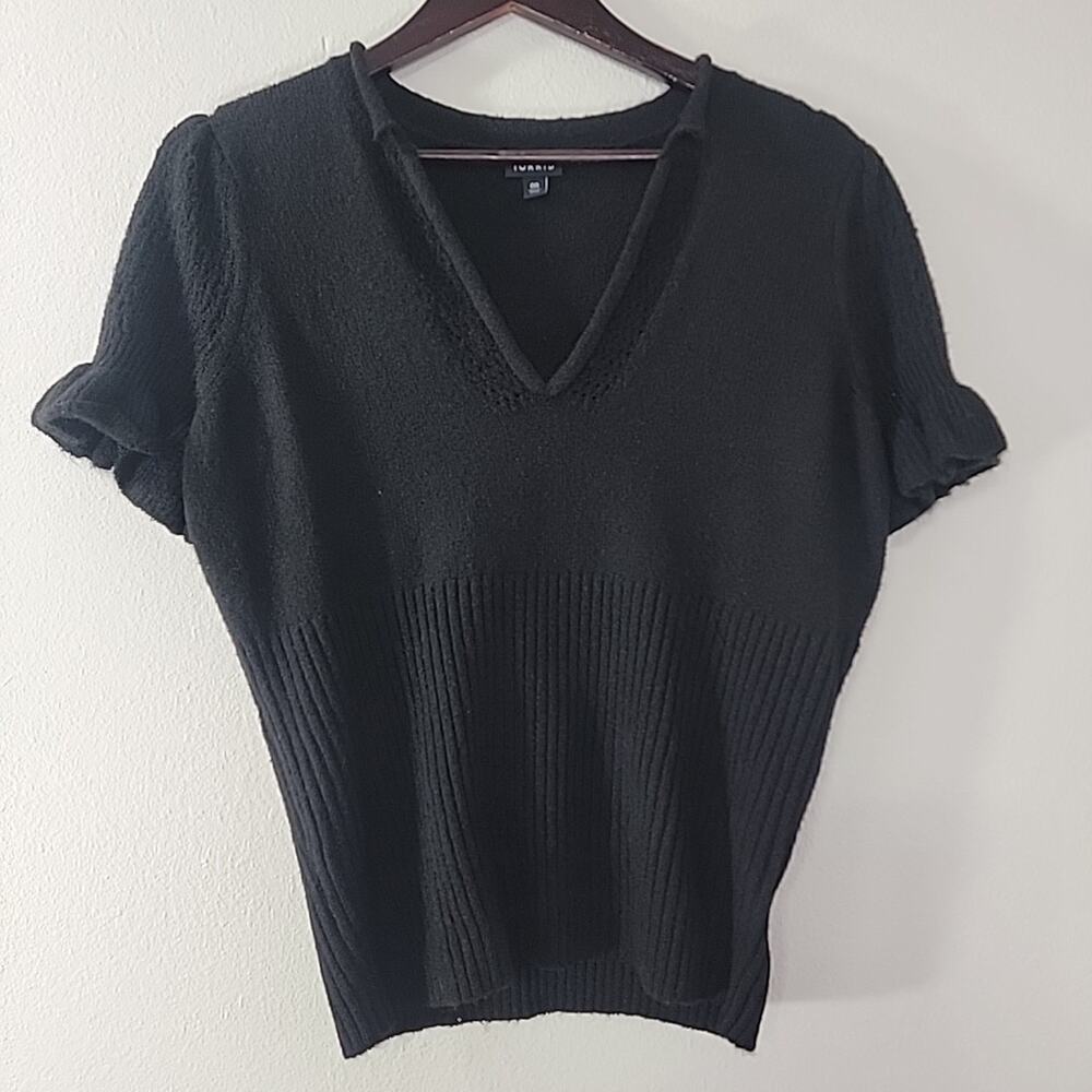Torrid Women’s Ribbed V-Neck‎ Sweater Top Black Size 00 (10/12)